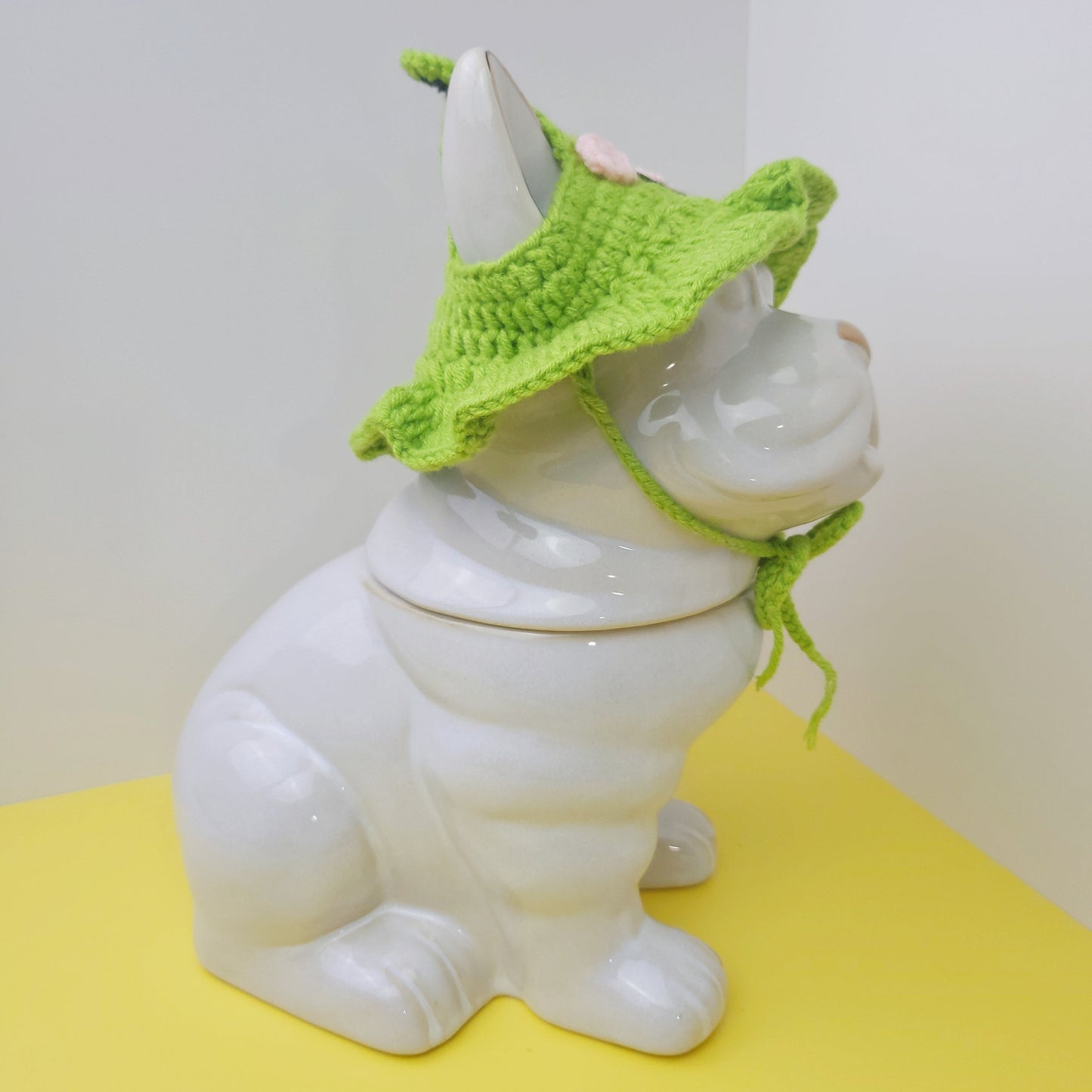 Green Crochet Frog Bucket Hat